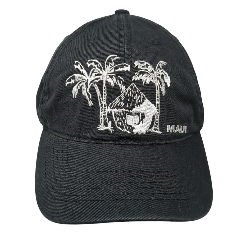 Maui Slideback Baseball Cap Black OS Adjustable Embroidered Clothing Company